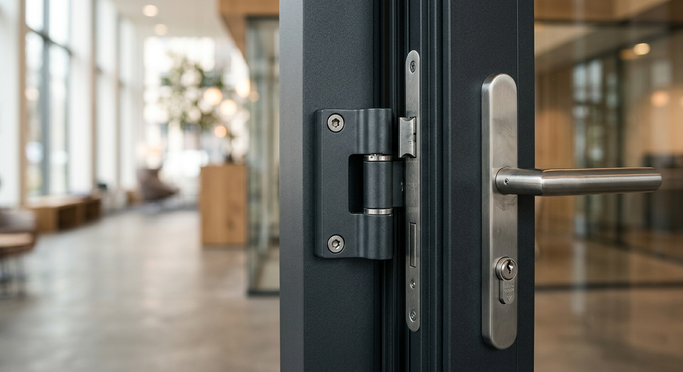 40 mid narrow casement hardware close-up
