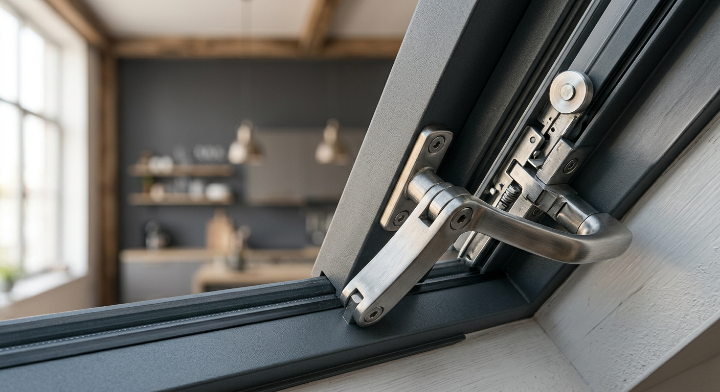 lx 06 small sliding hardware close-up