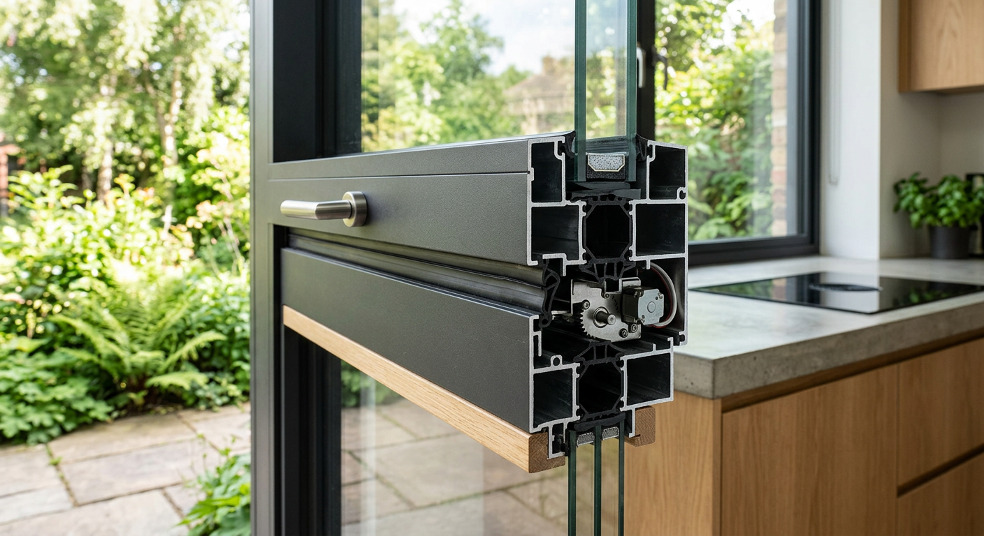 electric lifting frame profile detail