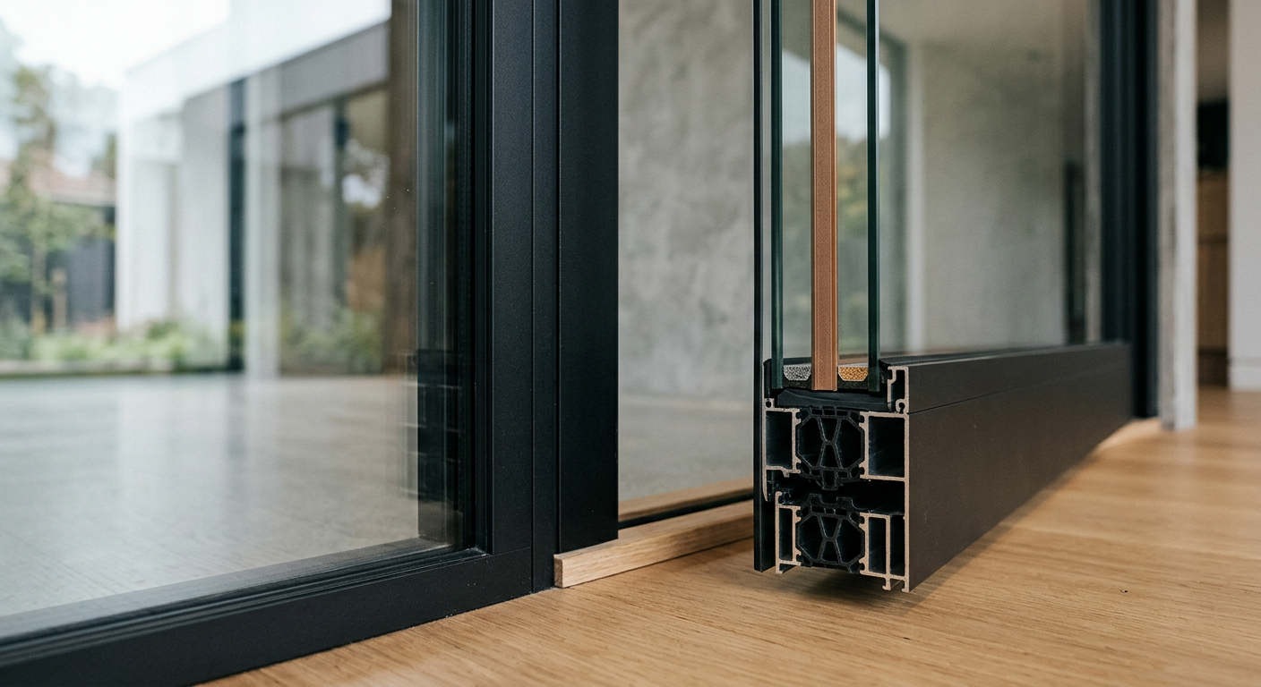 40 ultra narrow casement frame profile detail