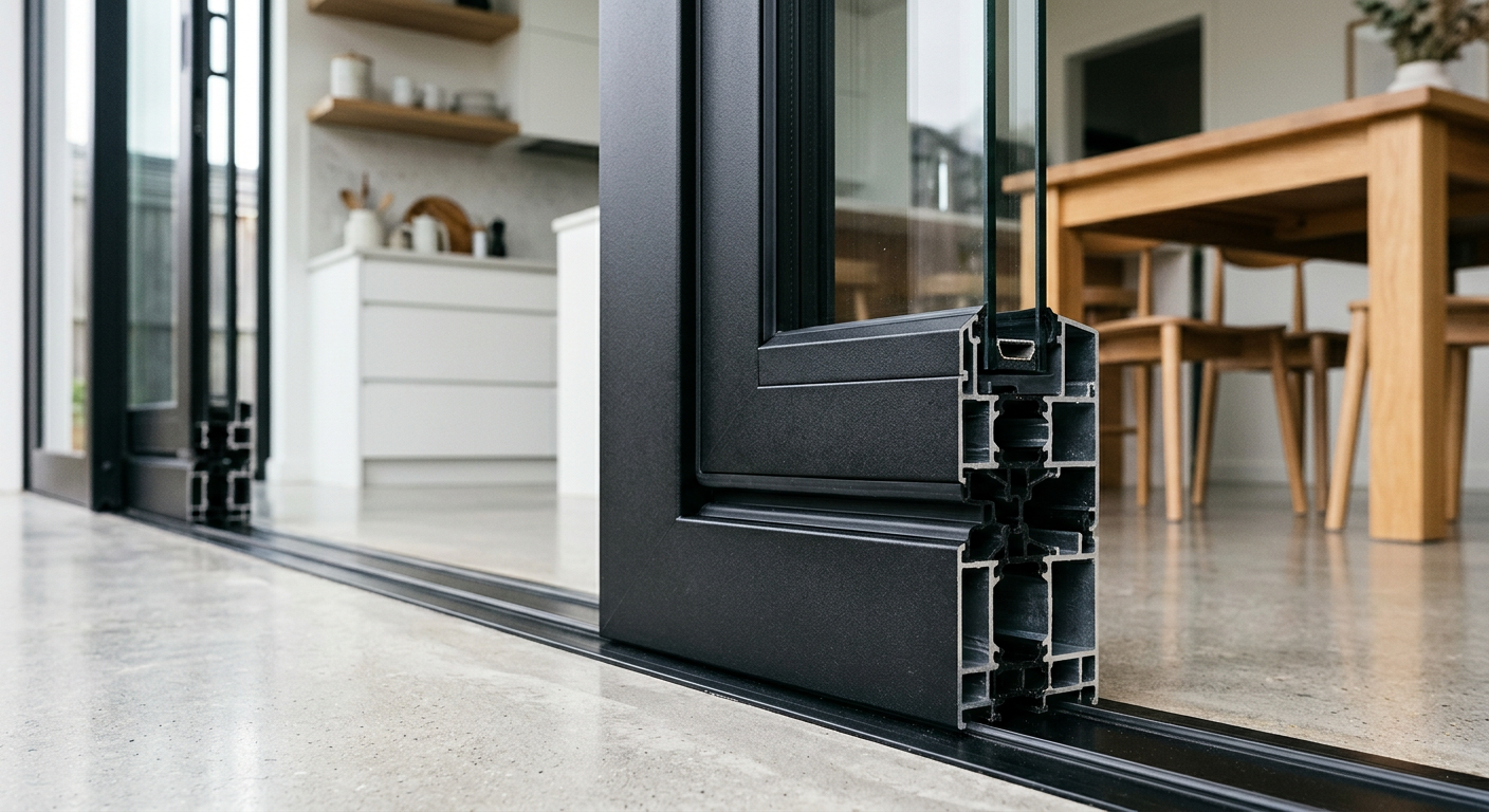sliding hanging frame profile detail