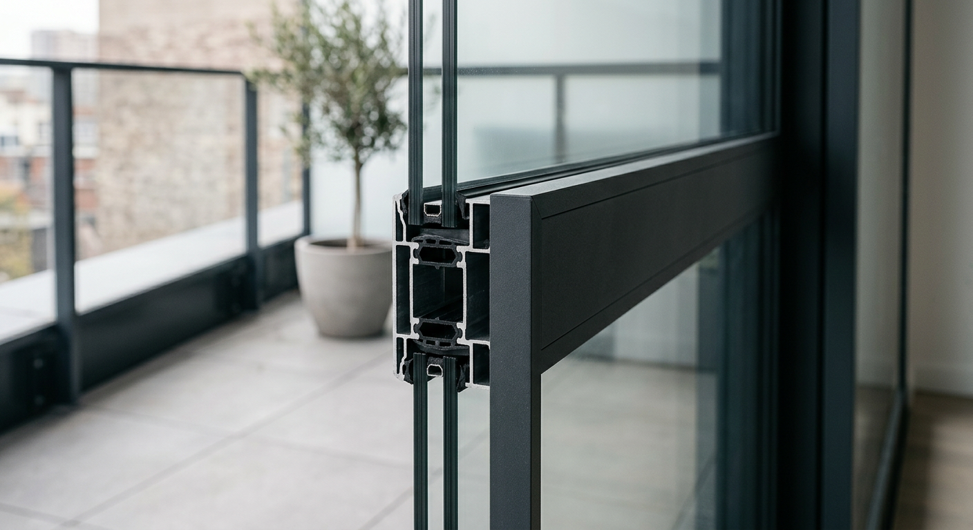 40 mid narrow sliding frame profile detail